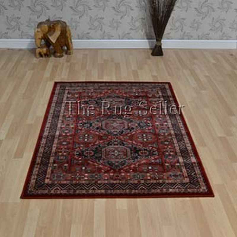 Royal Kashqai Traditional Wool Rugs 4308 300 in Brick Red