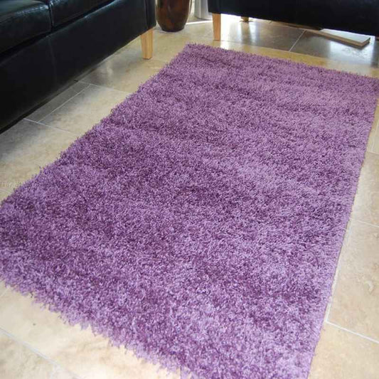 Vista Shaggy Plain Thick Rugs 2236 Lilac