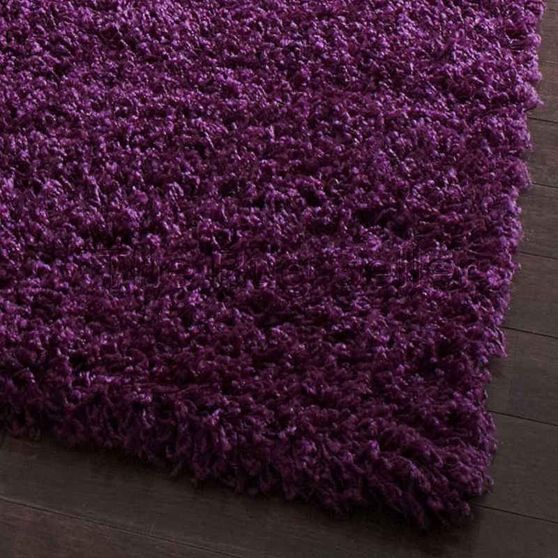 Vista Shaggy Plain Thick Rugs 2236 Purple
