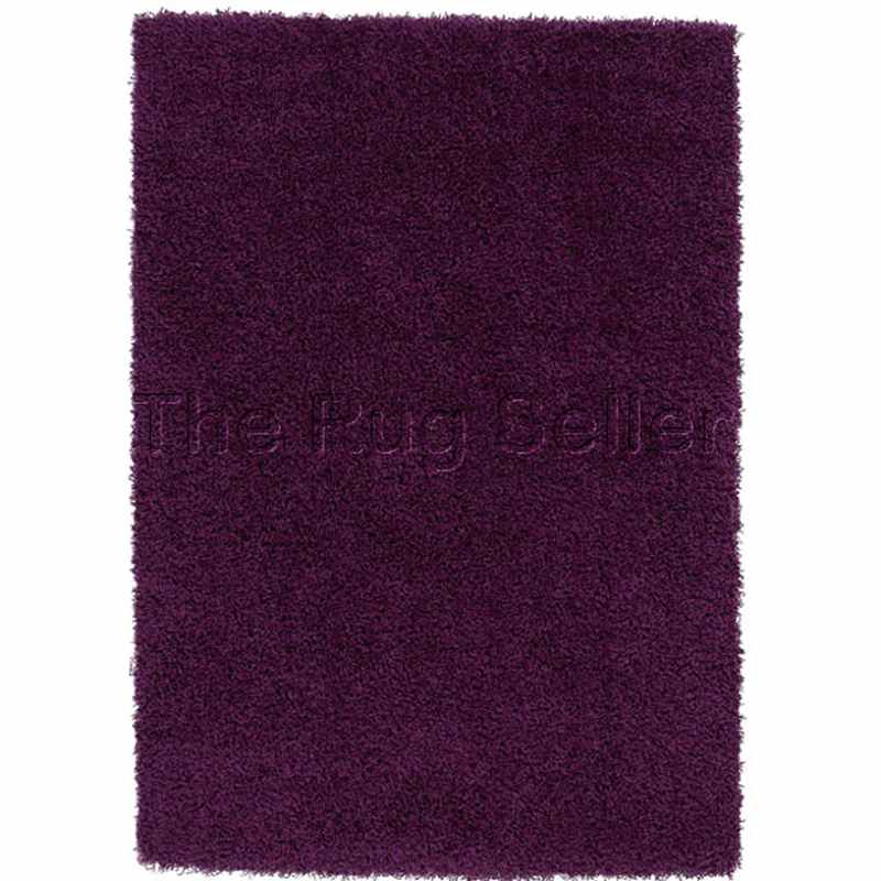 Vista Shaggy Plain Thick Rugs 2236 Purple