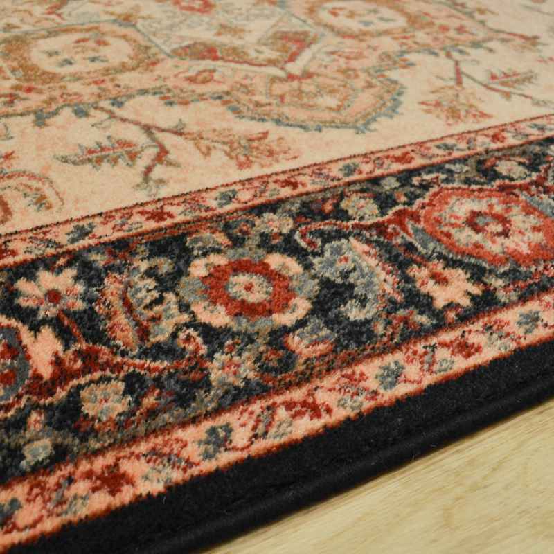 Royal Kashqai Traditional Wool Rugs 4354 102 in Pink and Black