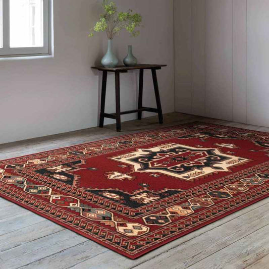 Royal Kashqai 4370 &#8203;300  Traditional Wool Rugs in Red