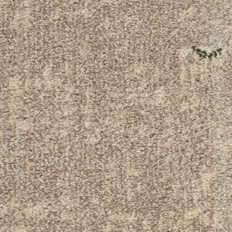 Celestial Abstract Hallway Runner Rug CES02 in Ivory Grey by Nourison