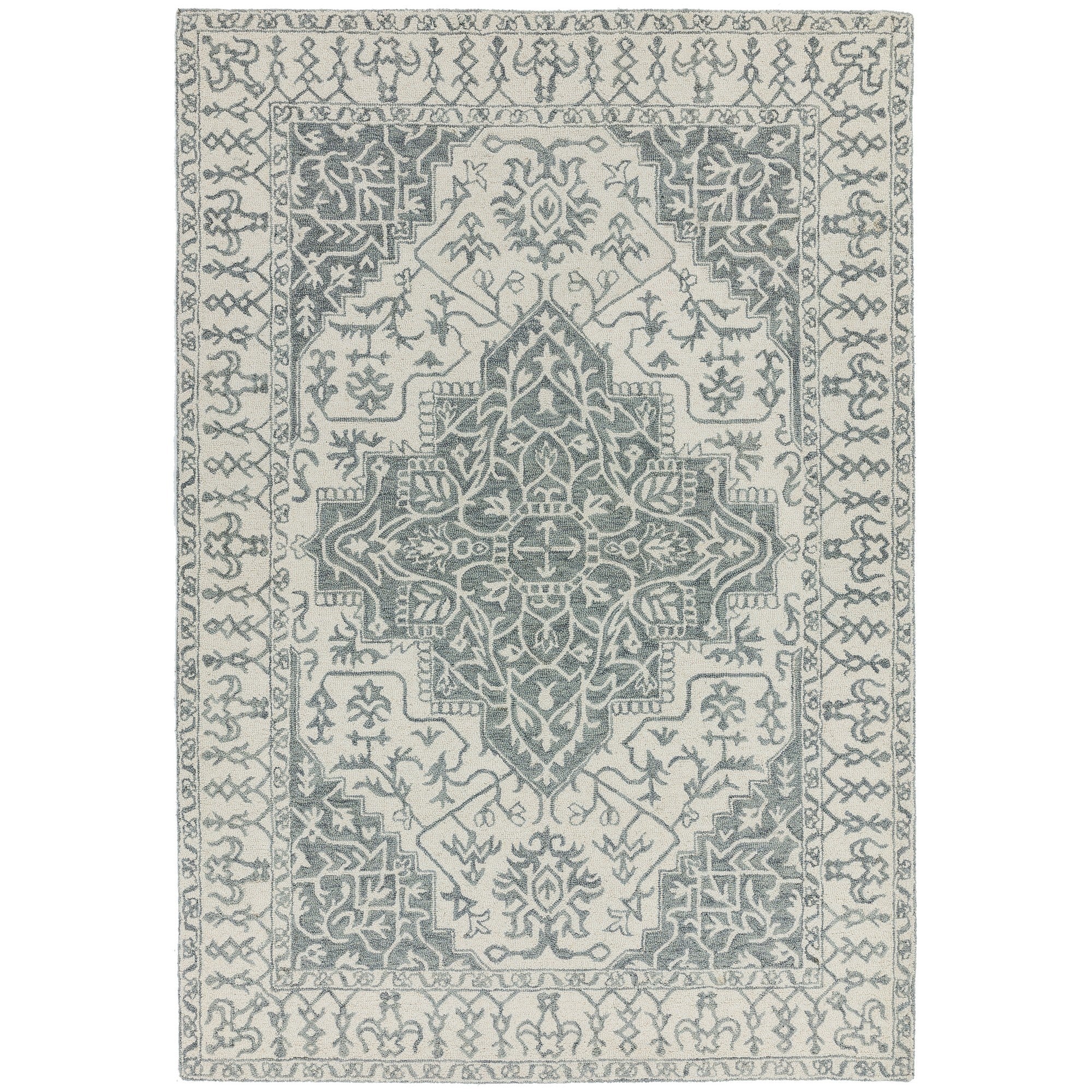 Bronte Traditional Wool Rugs in Silver and Grey – The Rug Seller
