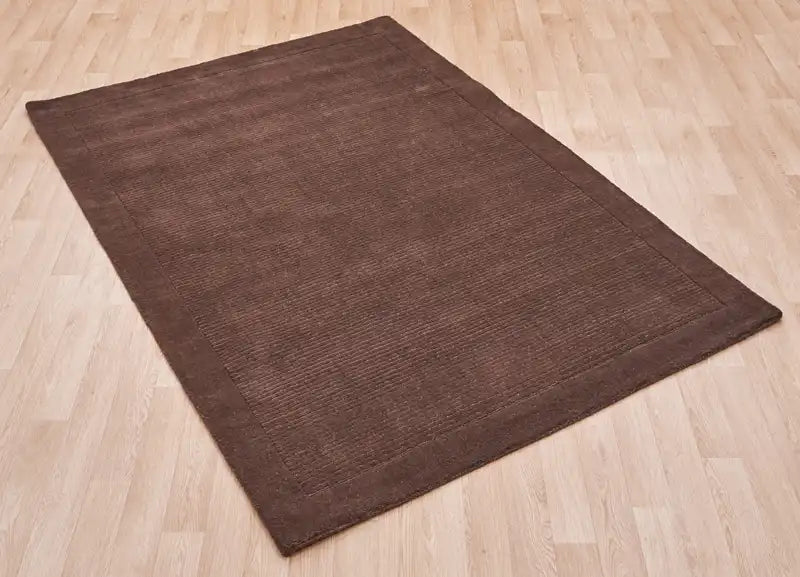 Asiatic york york chocolate Brown Living Room Wool Rug.