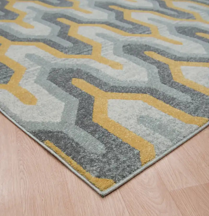 Asiatic nova nv14 yellow Grey, Yellow Living Room  Rug.