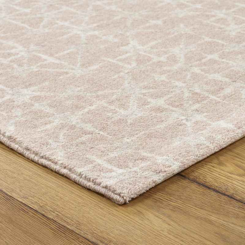 Chamonix Abstract Wool 46011 200 Rugs in Pink