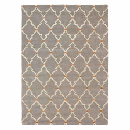 Empire Trellis Modern Pattern Rugs in Slate 45504 by Sanderson