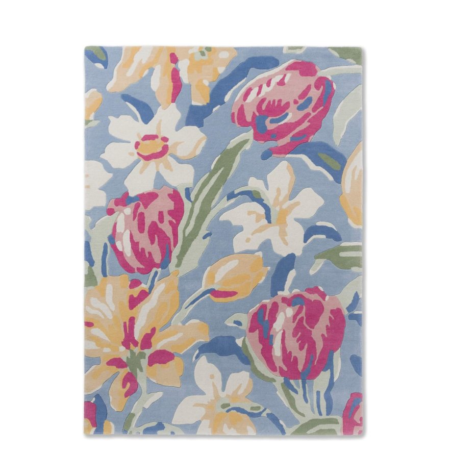 Tulips Laura Ashley China Blue 082208 Rug
