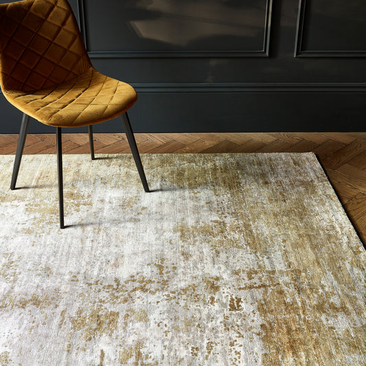 Gatsby Modern Abstract Metallic Viscose Rugs in Autumn