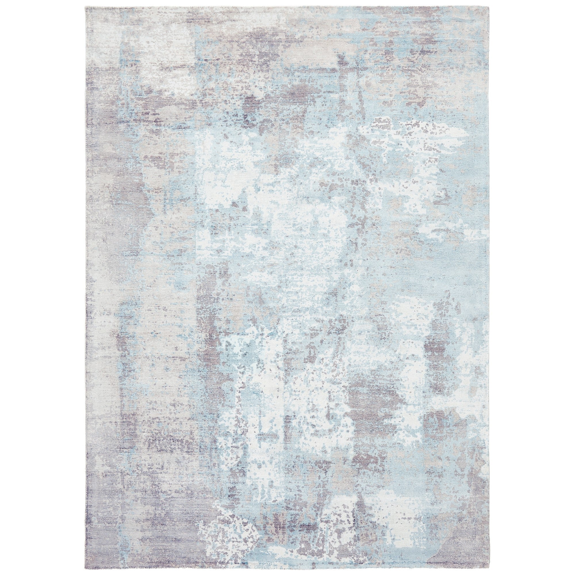 Gatsby Modern Abstract Metallic Viscose Rugs in Blue – The Rug Seller