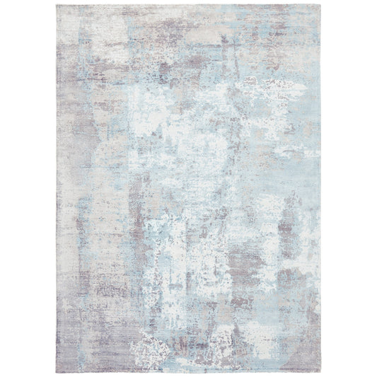 Gatsby Modern Abstract Metallic Viscose Rugs in Blue