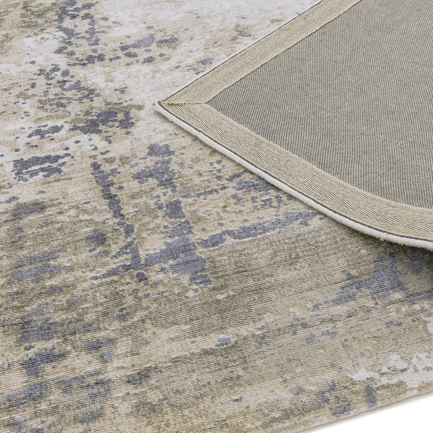Gatsby Modern Abstract Metallic Viscose Rugs in Cloud