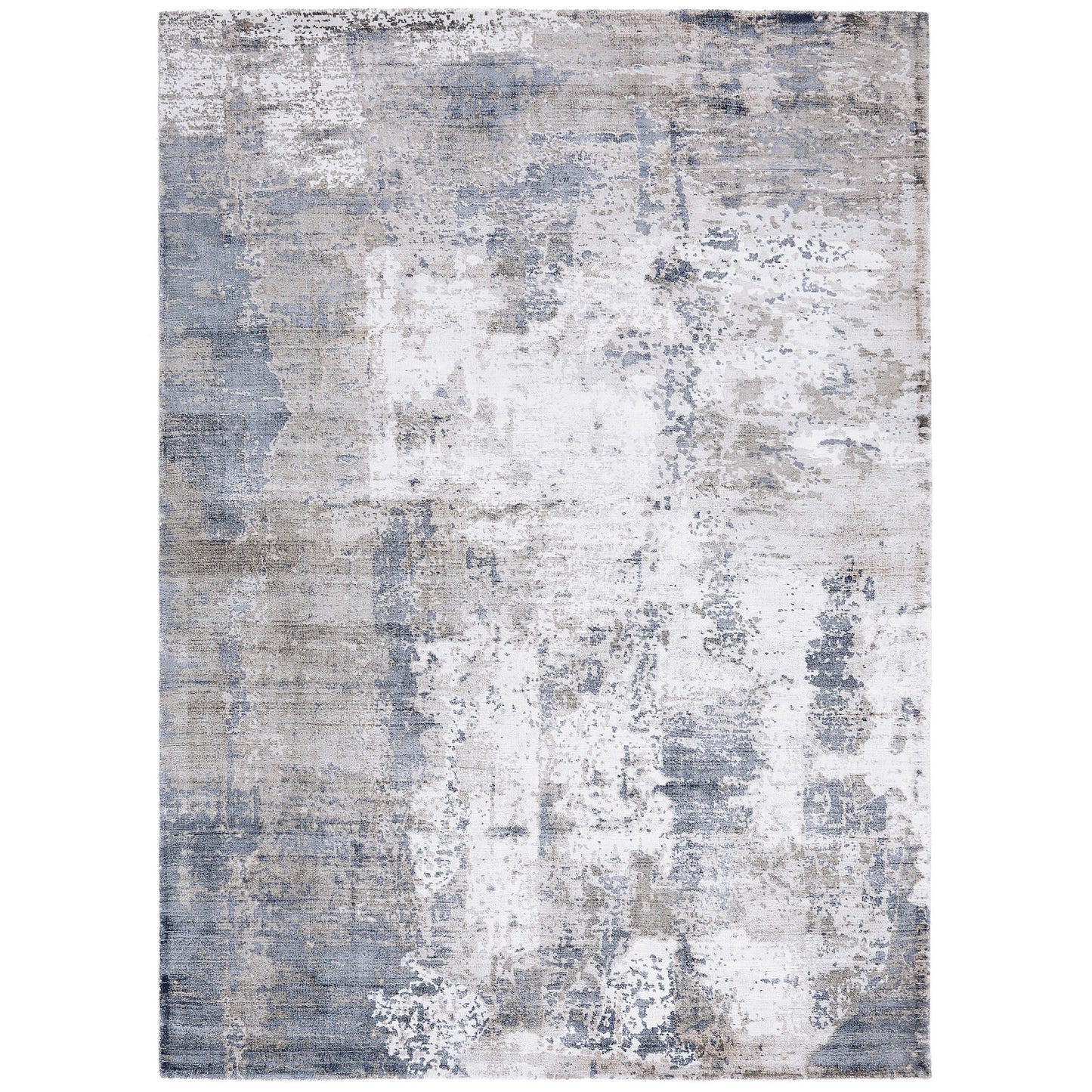 Gatsby Modern Abstract Metallic Viscose Rugs in Cloud
