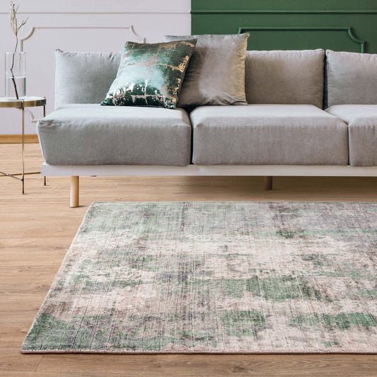 Gatsby Modern Abstract Metallic Viscose Rugs in Green