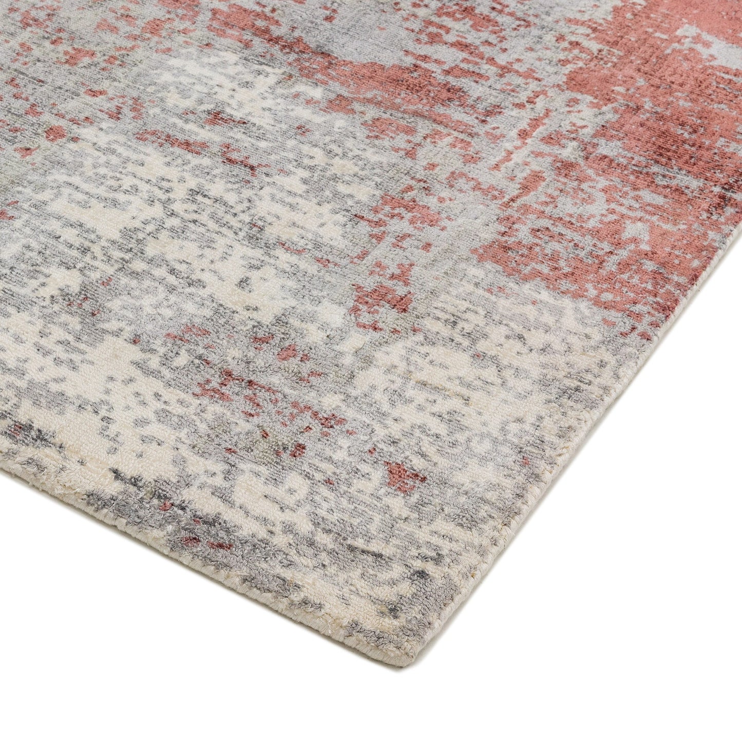 Gatsby Modern Abstract Metallic Viscose Rugs in Red