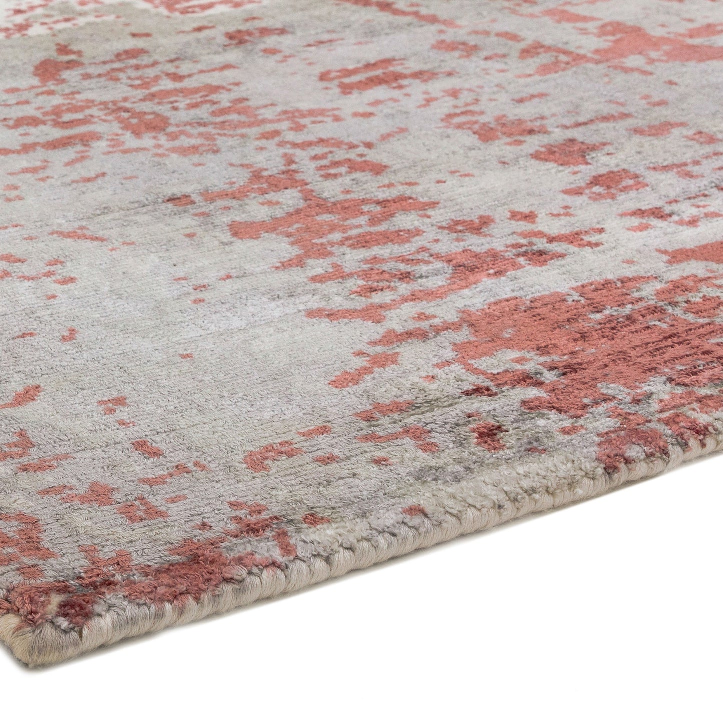 Gatsby Modern Abstract Metallic Viscose Rugs in Red