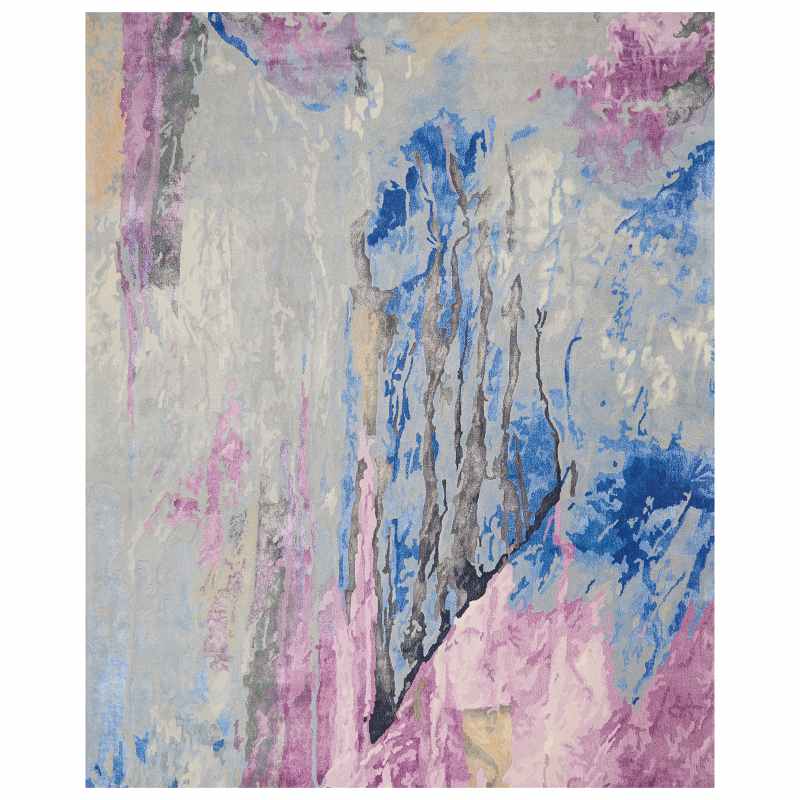 Prismatic Modern Abstract Rugs PRS11 Silver Grey by Nourison