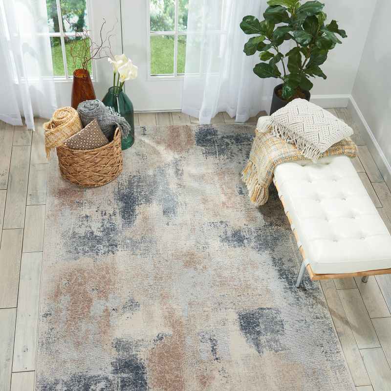 Rustic Textures Rugs RUS02 in BGEGY