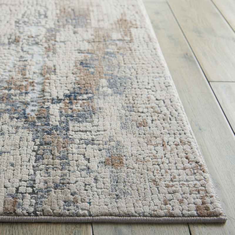 Rustic Textures Abstract Rugs RUS05 in Beige Grey