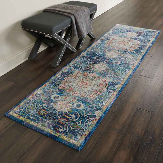Ankara Global Traditional Persian Hallway Runners ANR03 in Blue