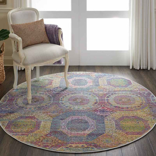 Ankara Global Circcle Traditional Persian Rugs ANR05 in Multi
