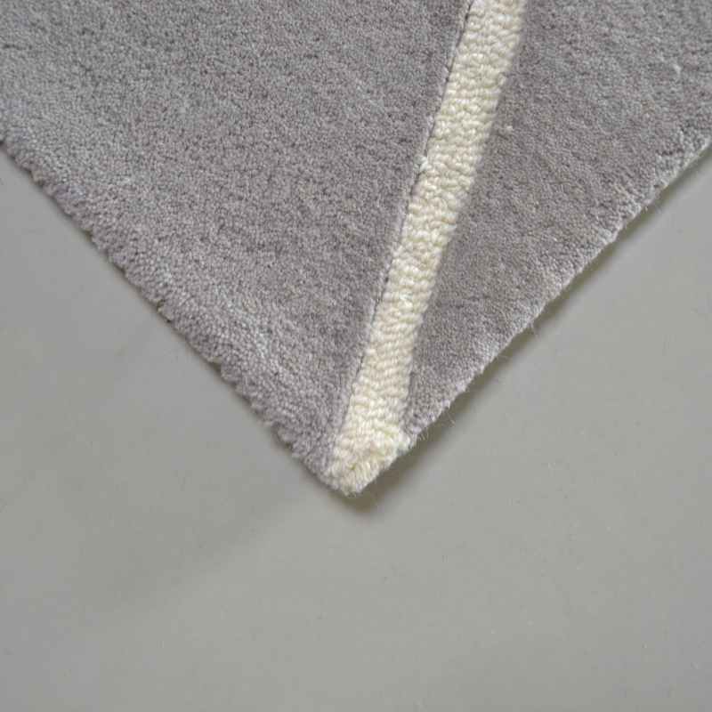 Scion Viso Geometric Wool Rugs 24004 Steel Grey
