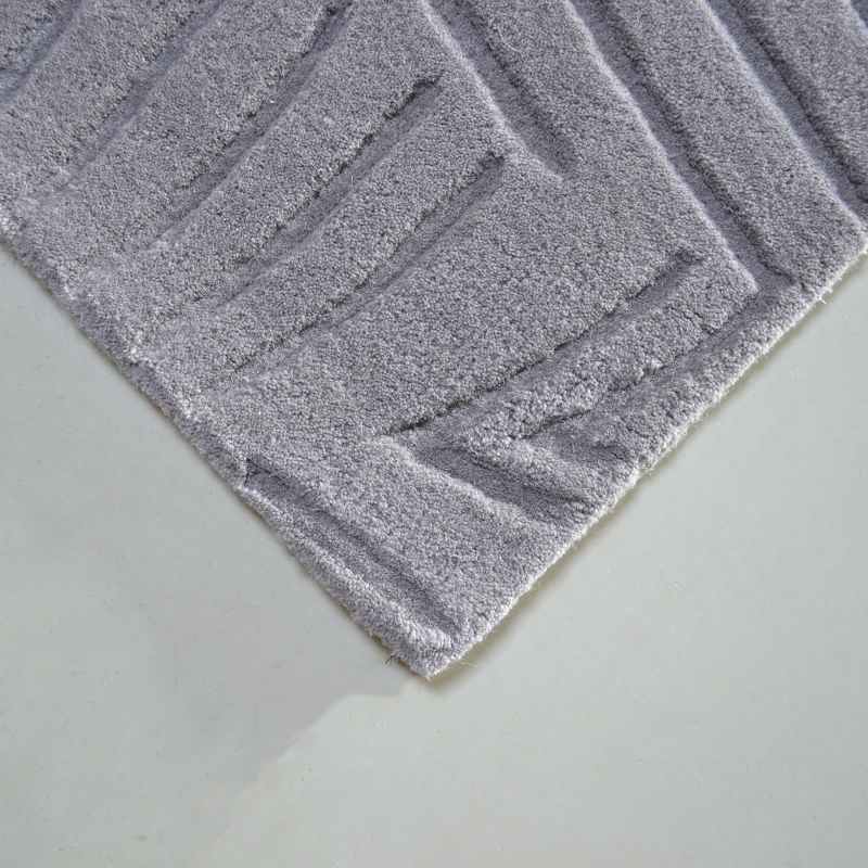 Folia Carved Wool Rugs 38305 by Wedgwood in Grey