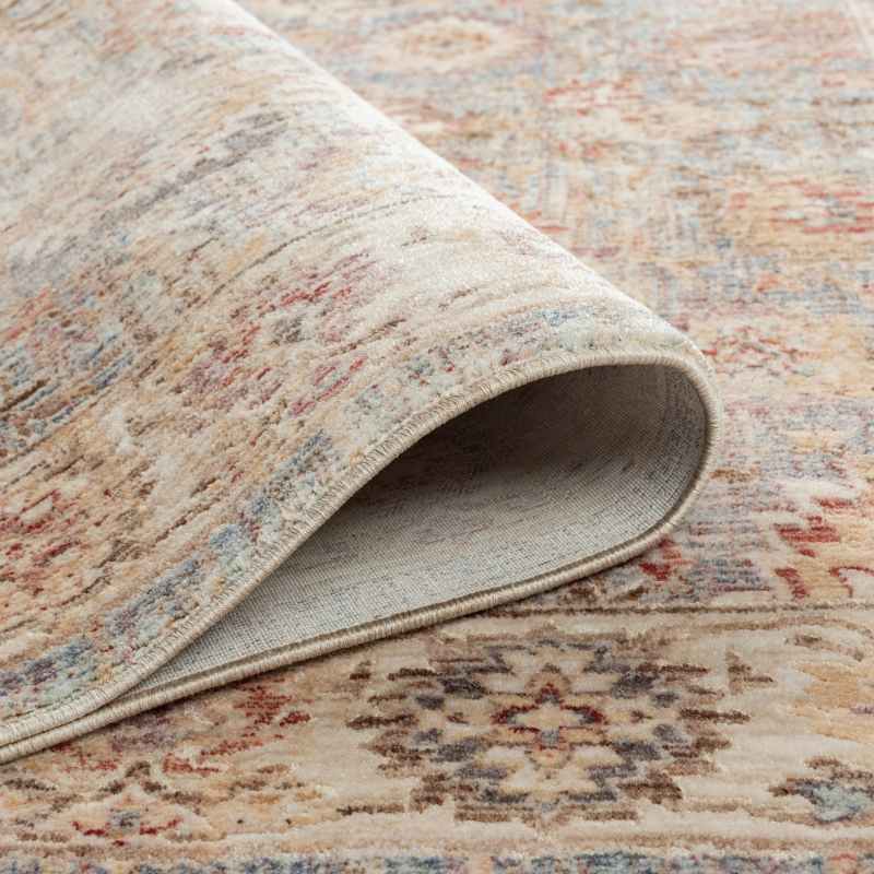 Alia 513AH Traditional Border Rugs in Beige Light Brown