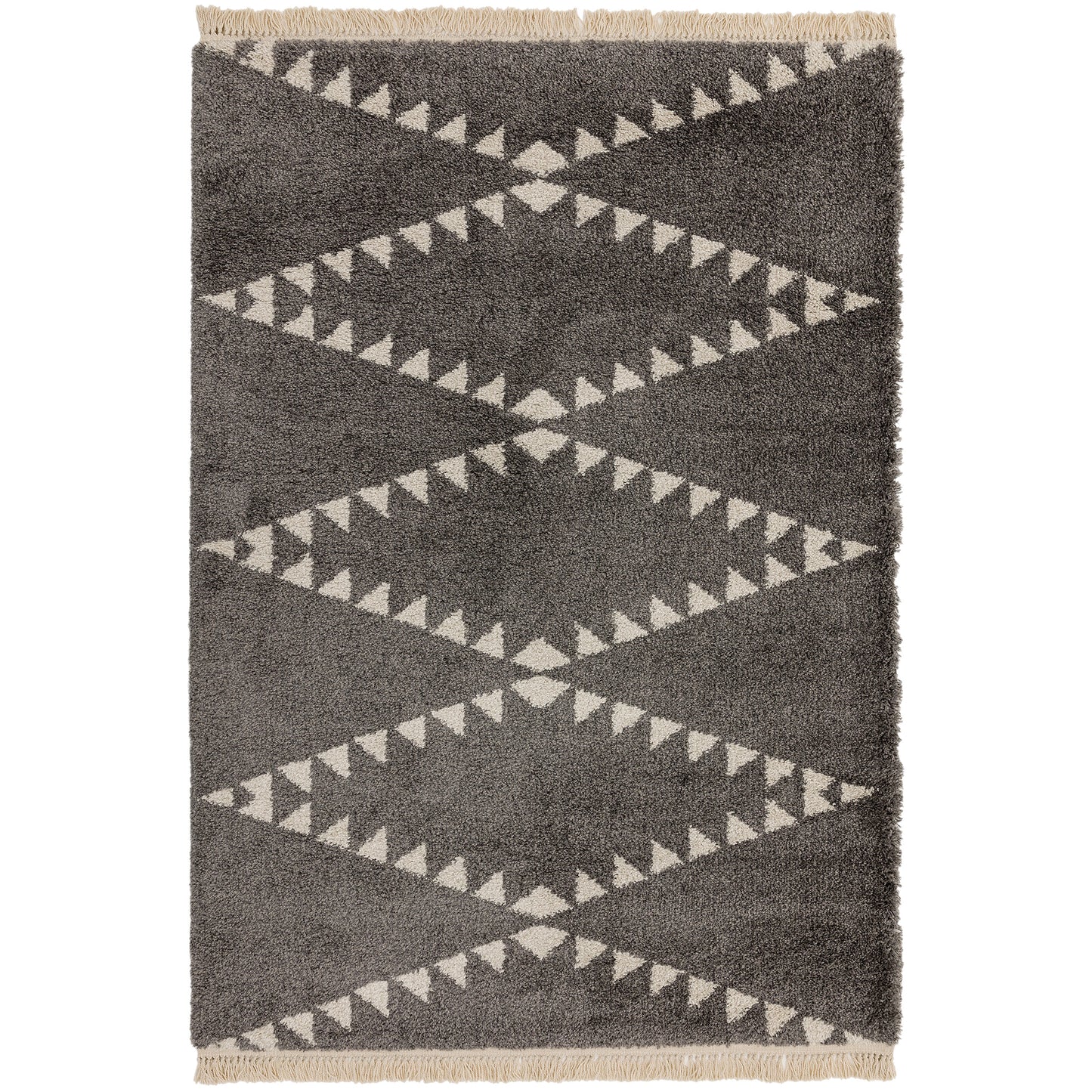 Rocco Boho Moroccan Rugs RC04 in Charcoal Grey