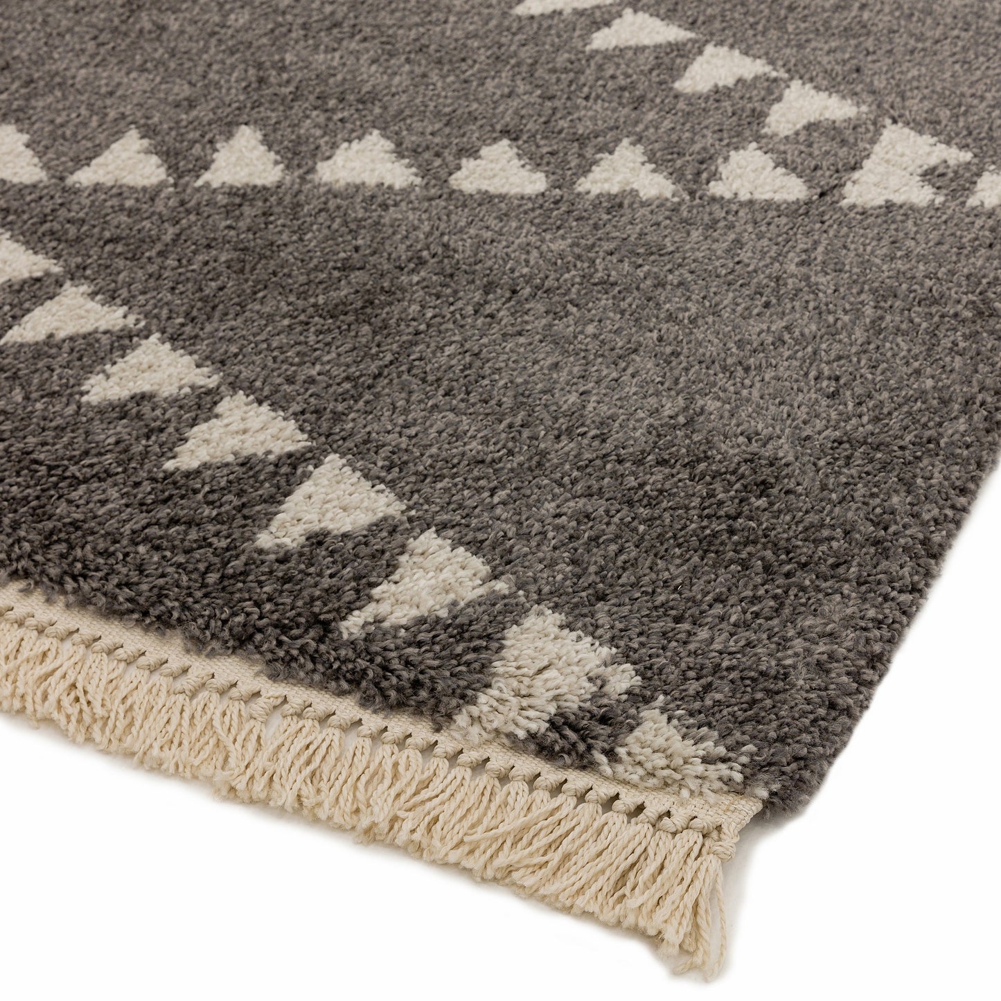 Rocco Boho Moroccan Rugs RC04 in Charcoal Grey