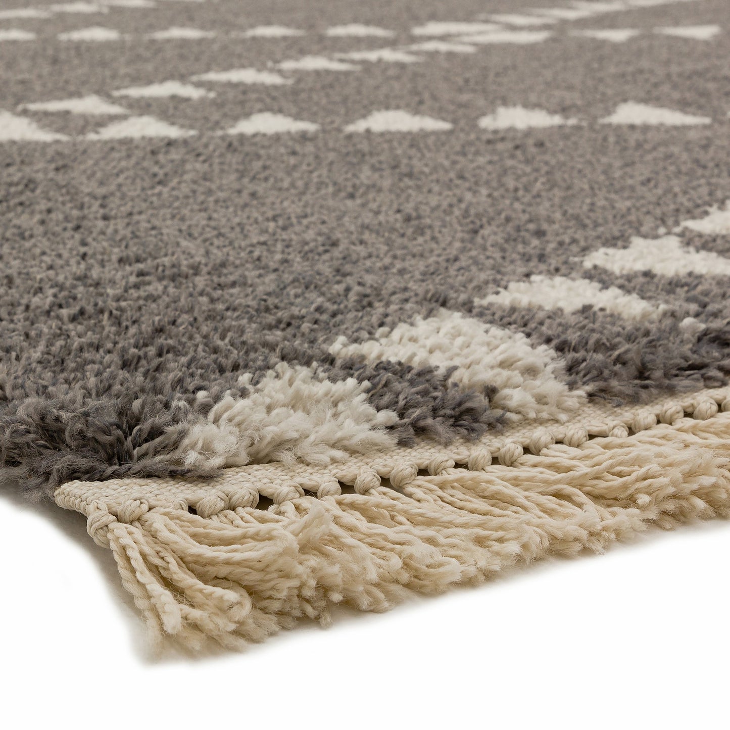 Rocco Boho Moroccan Rugs RC04 in Charcoal Grey