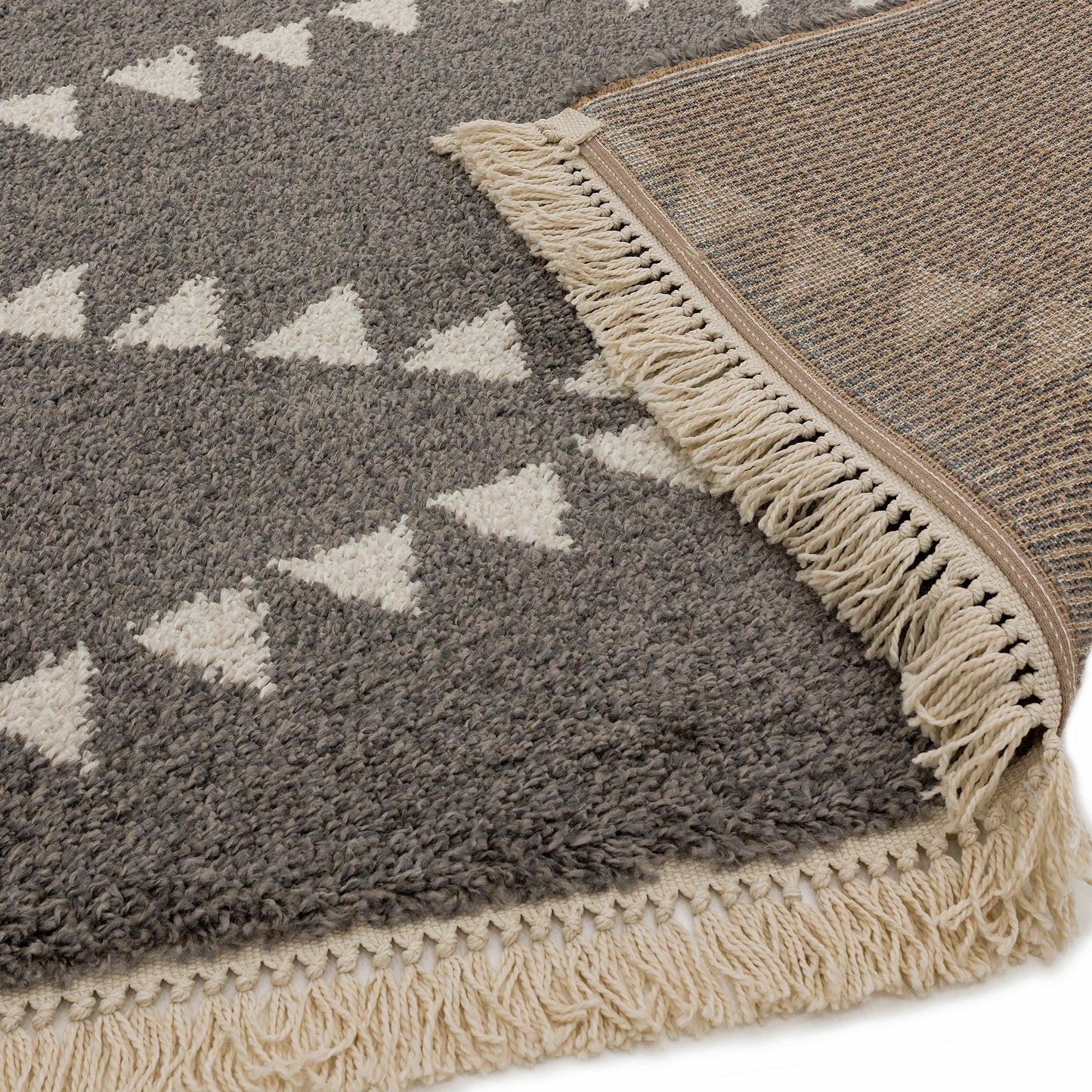 Rocco Boho Moroccan Rugs RC04 in Charcoal Grey