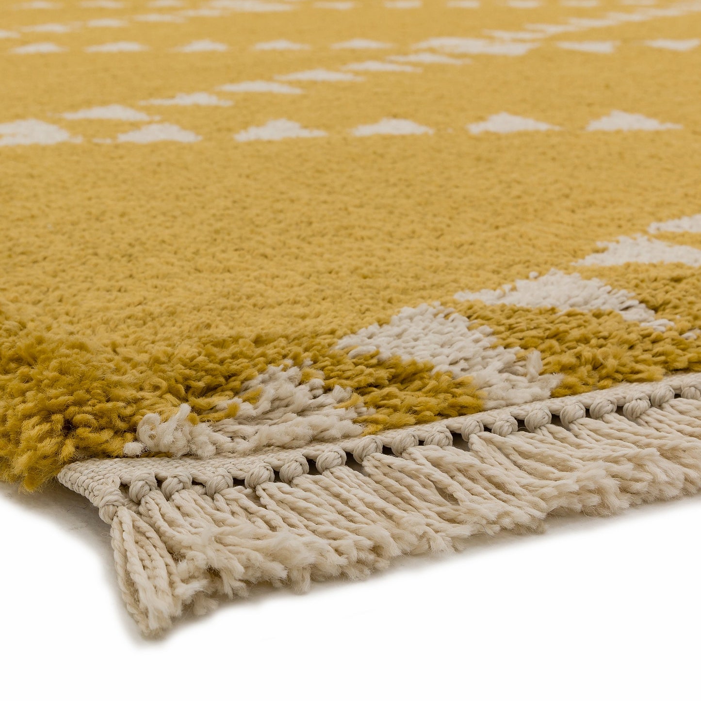 Rocco Boho Moroccan Rugs RC05 in Mustard yellow