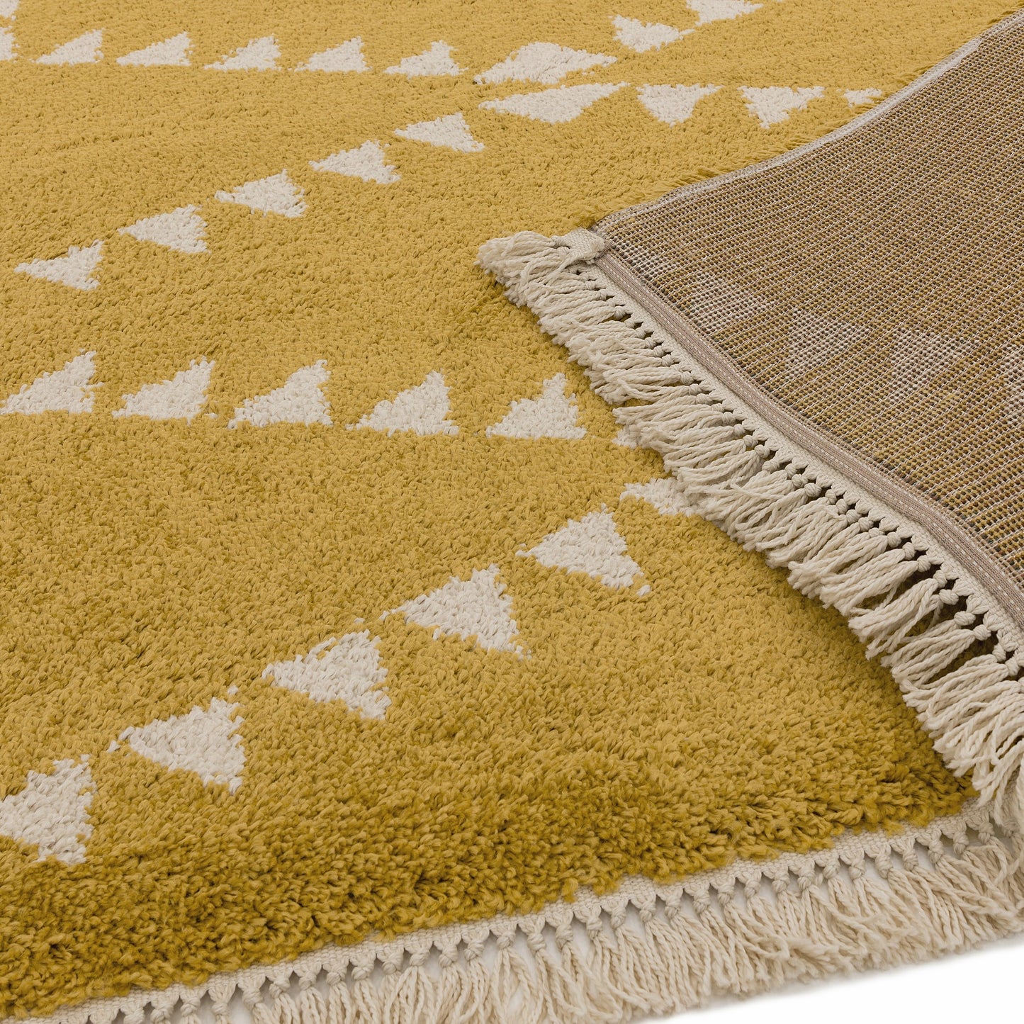 Rocco Boho Moroccan Rugs RC05 in Mustard yellow