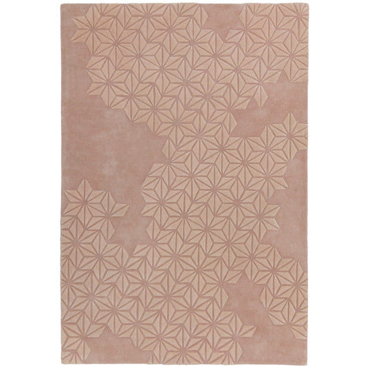 Starburst 3D Wool Rugs in Pink