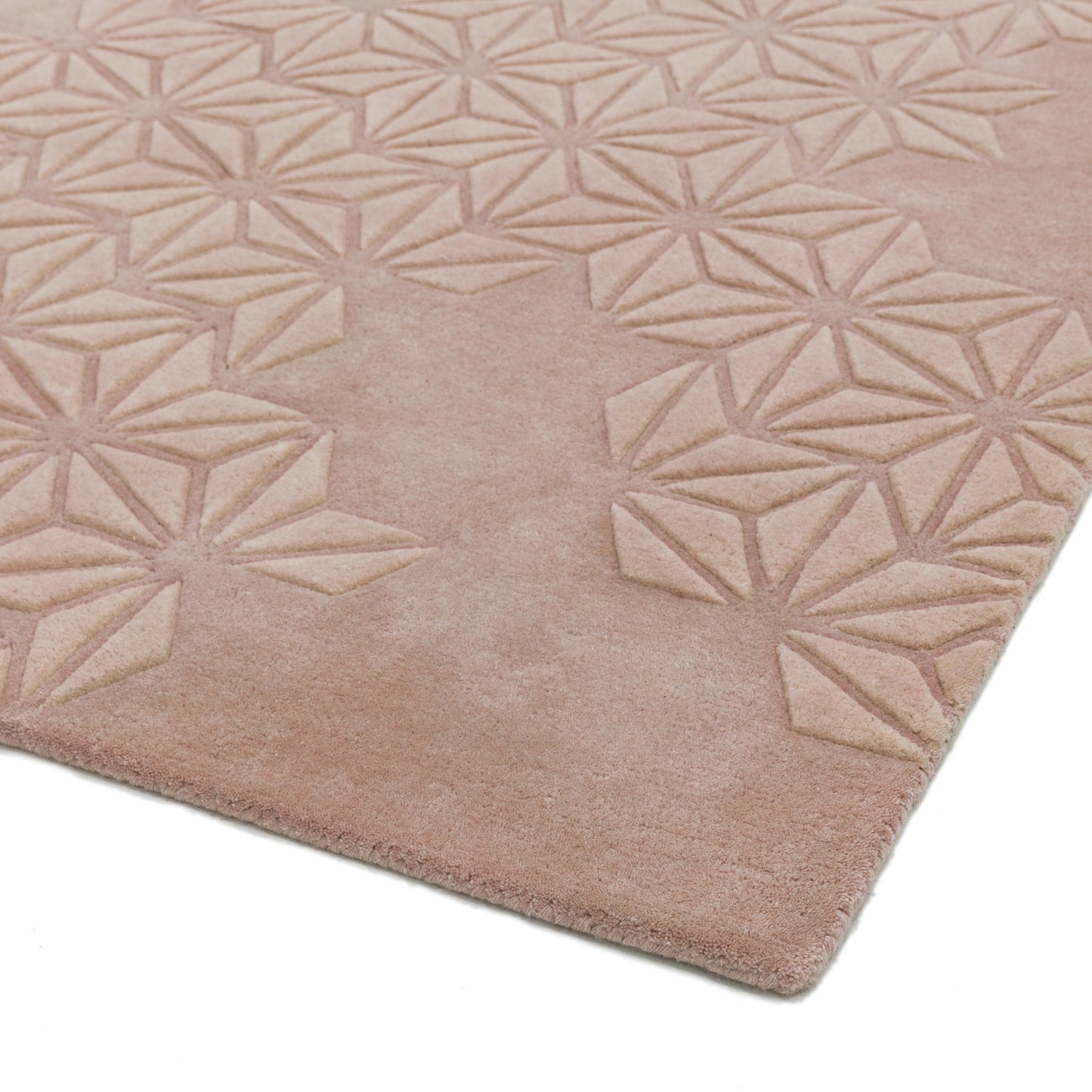 Starburst 3D Wool Rugs in Pink