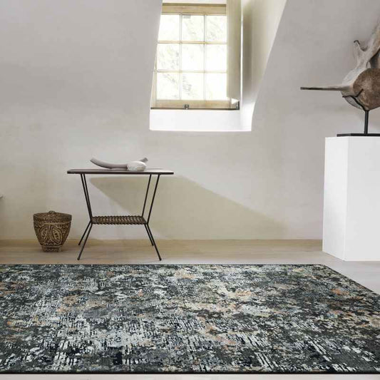 Canyon Abstract Modern Rugs 52023 3535 in Dark Grey