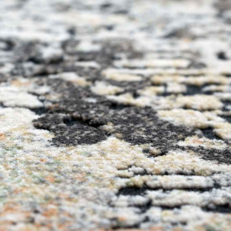 Canyon Abstract Modern Circle Rugs 52023 3535 in Dark Grey
