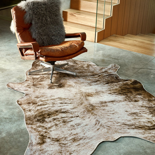 Texas Faux Cowhide Rugs in Grey