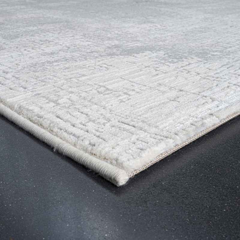Canyon Abstract Modern Rug 52068 6484 in Silver Grey