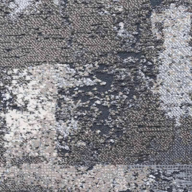 Canyon Abstract Modern Rug 52069 3575 in Silver Grey