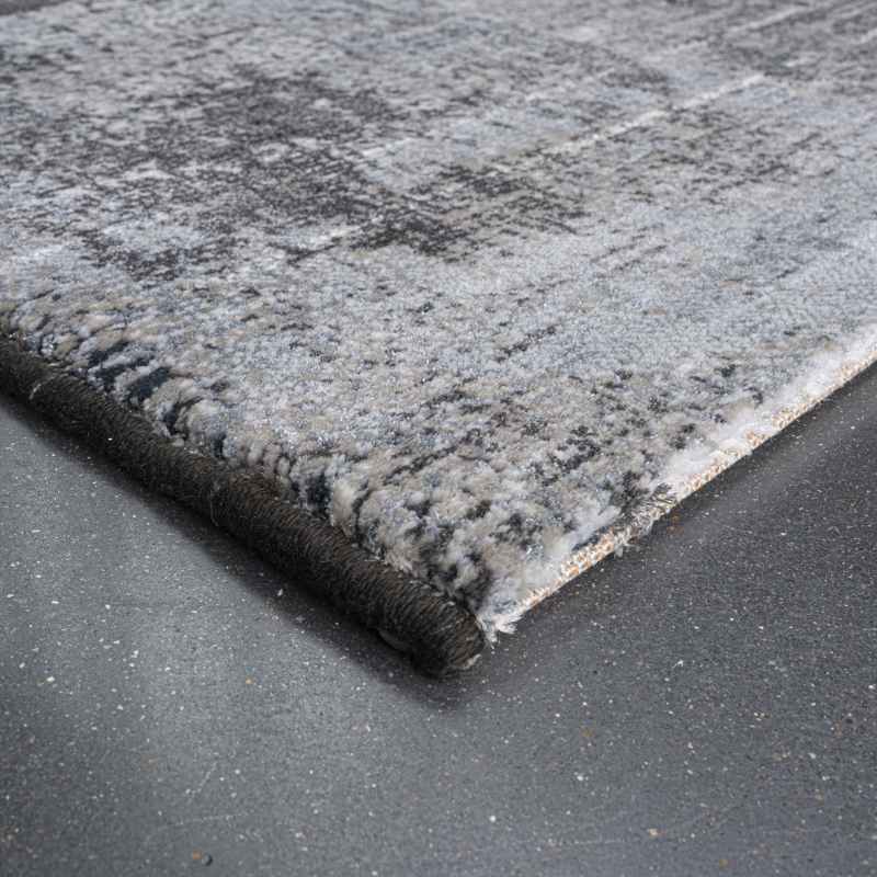Canyon Abstract Modern Rug 52069 3575 in Silver Grey