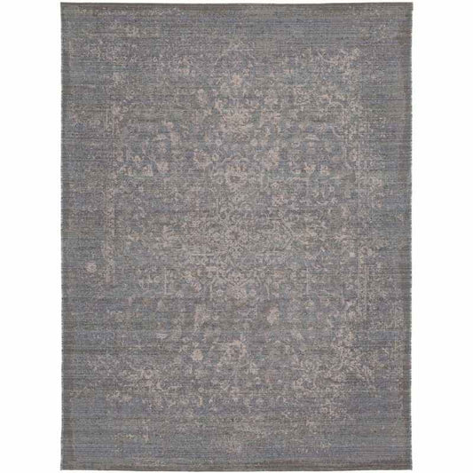 Ziba 52086 KX500 Traditional Medallion Wool Rugs in Grey