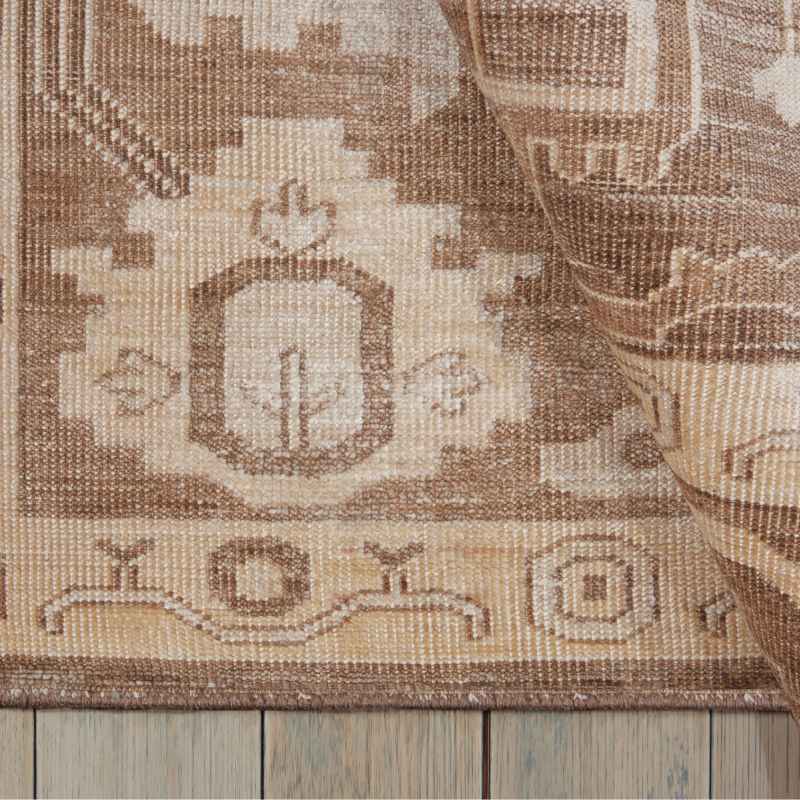 Aldora ALD06 Traditional Bordered Rugs in Mocha by Nourison