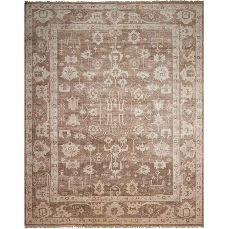 Aldora ALD06 Traditional Bordered Rugs in Mocha by Nourison