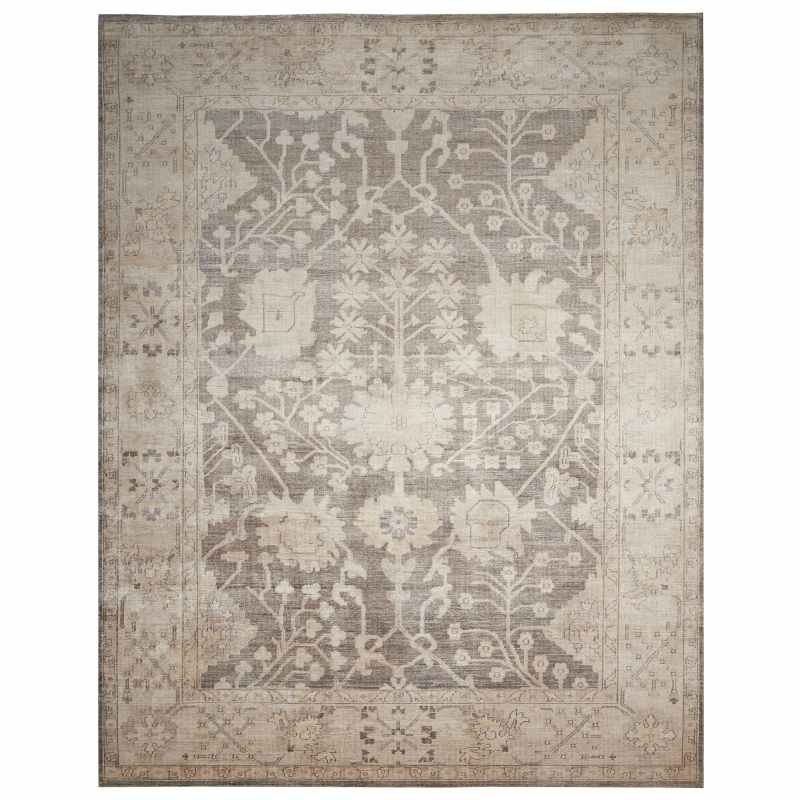 Aldora ALD08 Traditional Bordered Rugs in Aubergine by Nourison