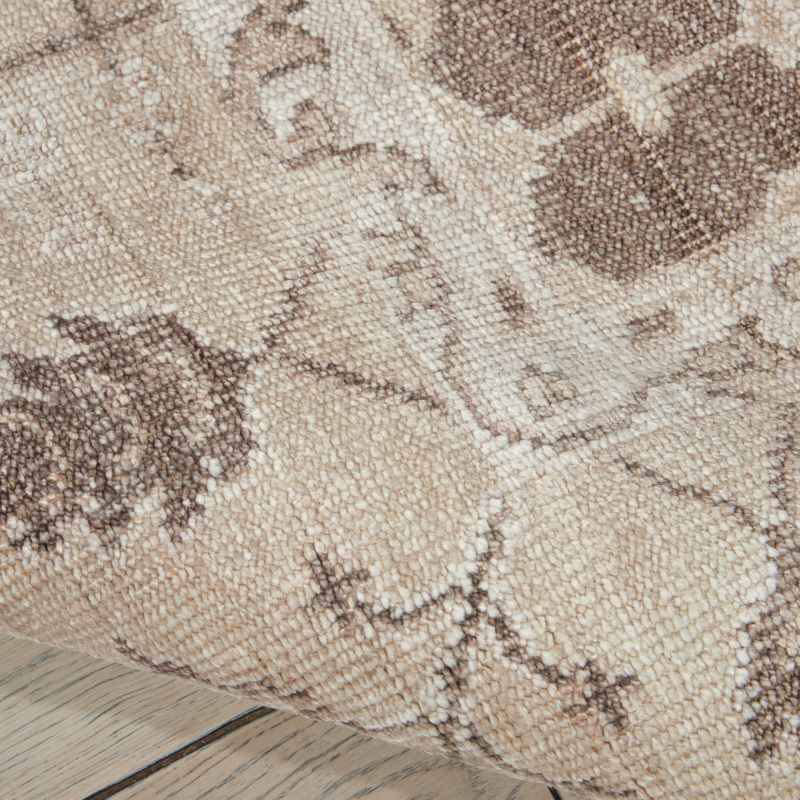 Aldora ALD09 Traditional Bordered Rugs in Sand Beige by Nourison