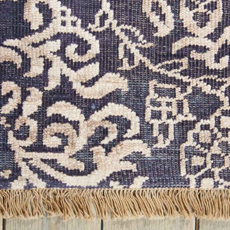 Aldora ALD13 Traditional Bordered Rugs in Royal Blue by Nourison