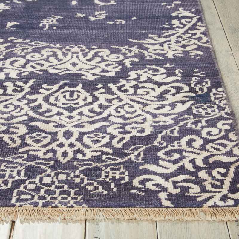 Aldora ALD13 Traditional Bordered Rugs in Royal Blue by Nourison